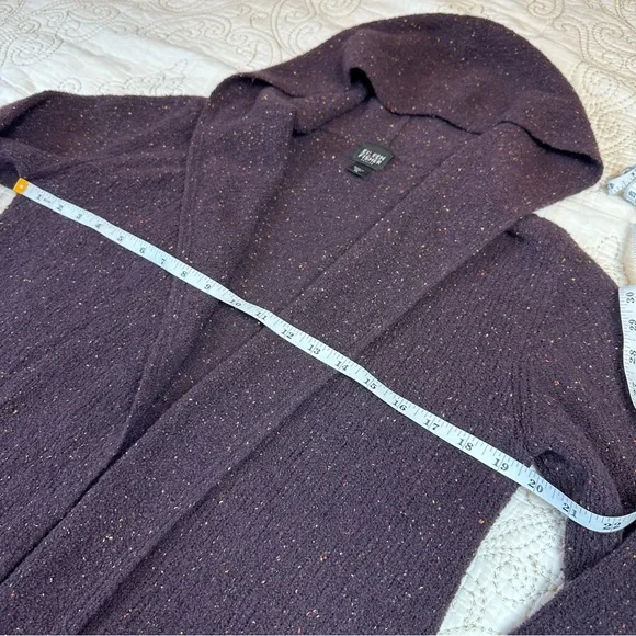 Eileen Fisher boucle hooded long cardigan - Picture 6 of 8